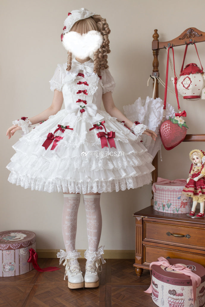 [Pre-orders until 2/10] Swing Strawberry Angel Luxury Jumper Skirt