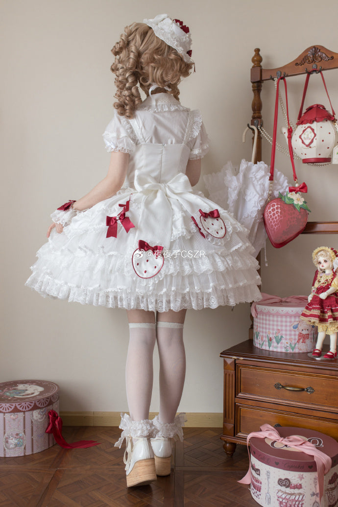 [Pre-orders until 2/10] Swing Strawberry Angel Luxury Jumper Skirt