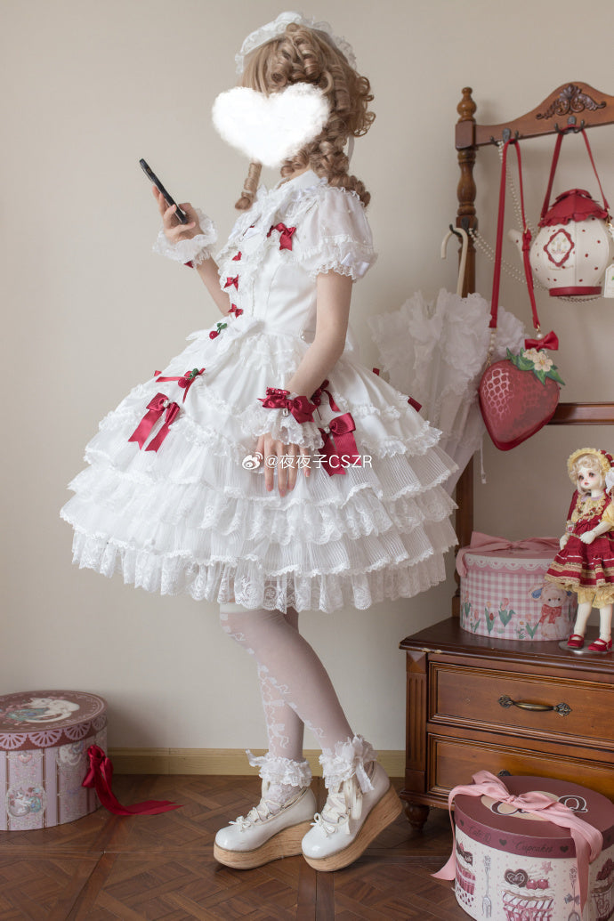 [Pre-orders until 2/10] Swing Strawberry Angel Luxury Jumper Skirt