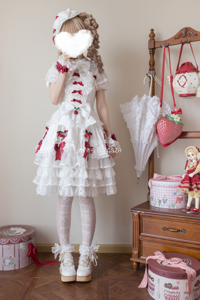 [Pre-orders until 2/10] Swing Strawberry Angel Luxury Jumper Skirt