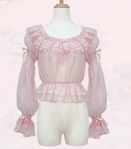 [Pre-orders available until 9/26] Lotus in the Pool sheer blouse