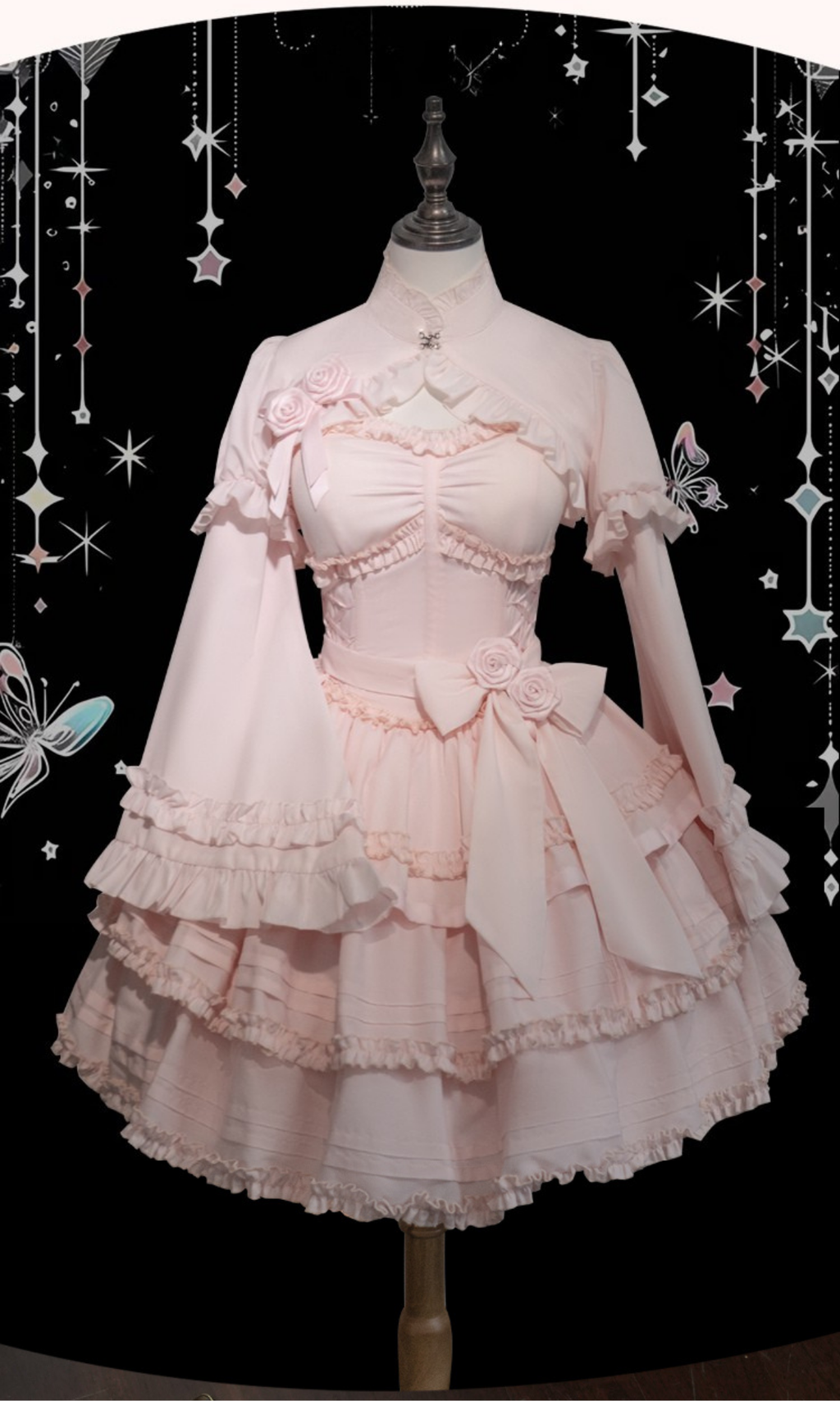 Lilith Rose Garden バラのコサージュ付ジャンパースカート
