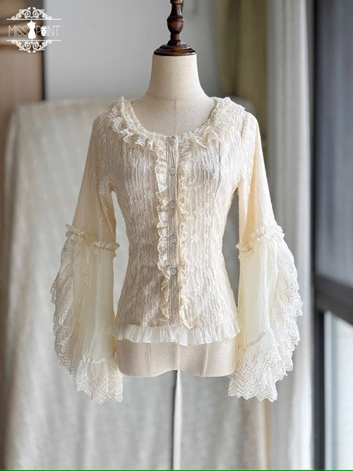 [Sales period ended] Picnic Tea Party Embroidered Blouse