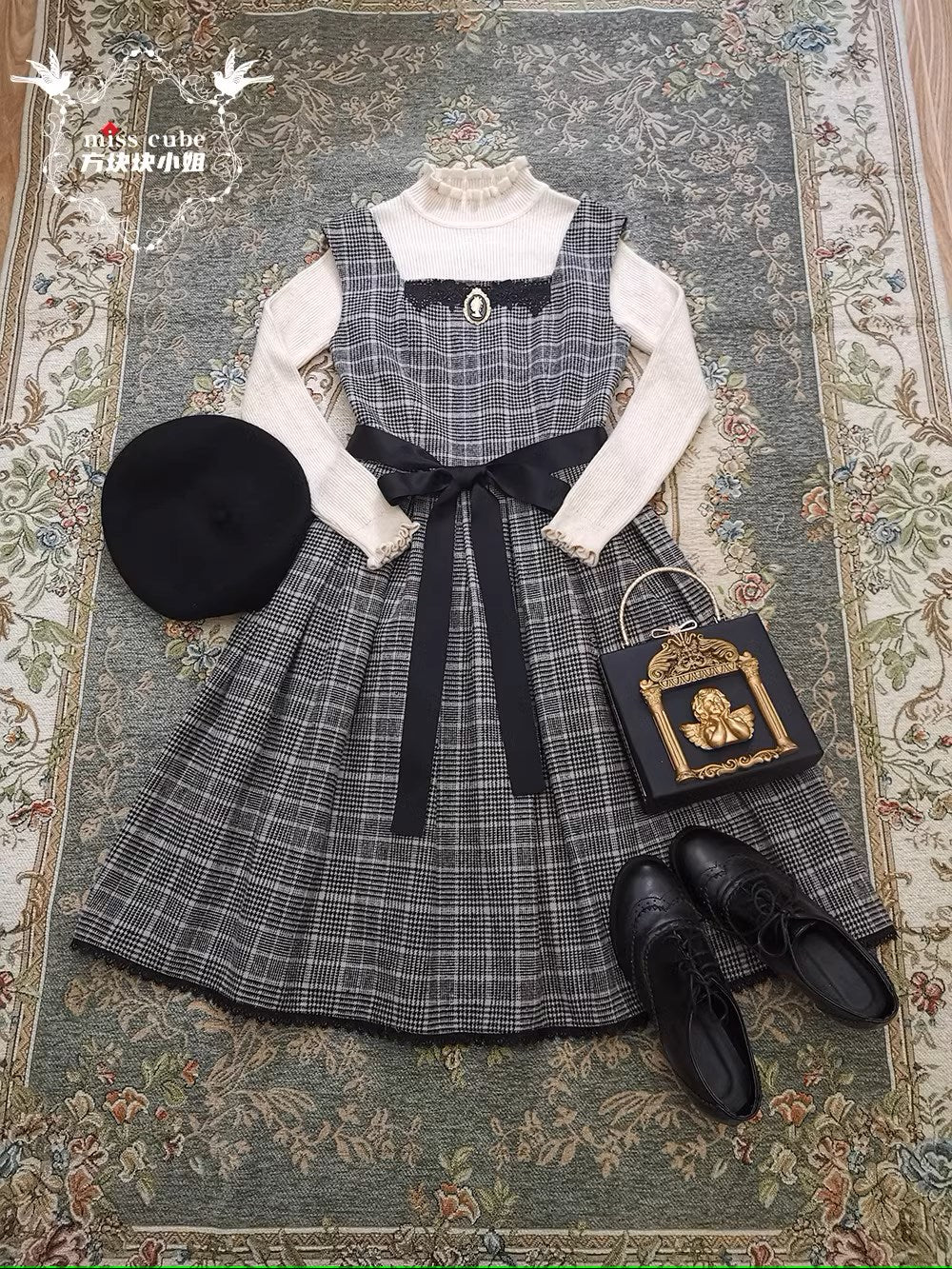 【予約販売】Earl Gray チェックのジャンパースカート