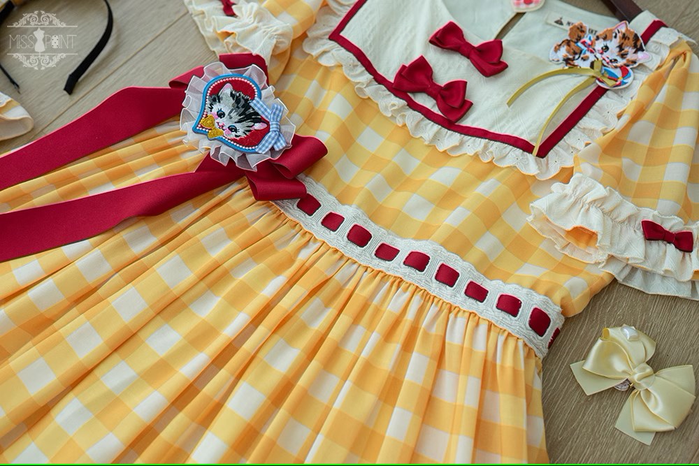 【予約販売】Sweet Kittyレトロカジュアルワンピース