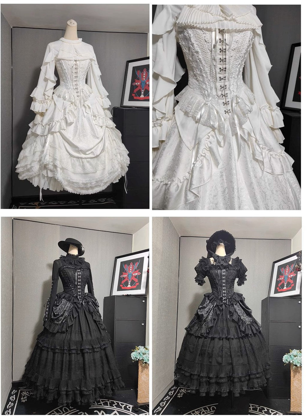 【販売期間終了】Withered Rose コルセットオーバースカート付き