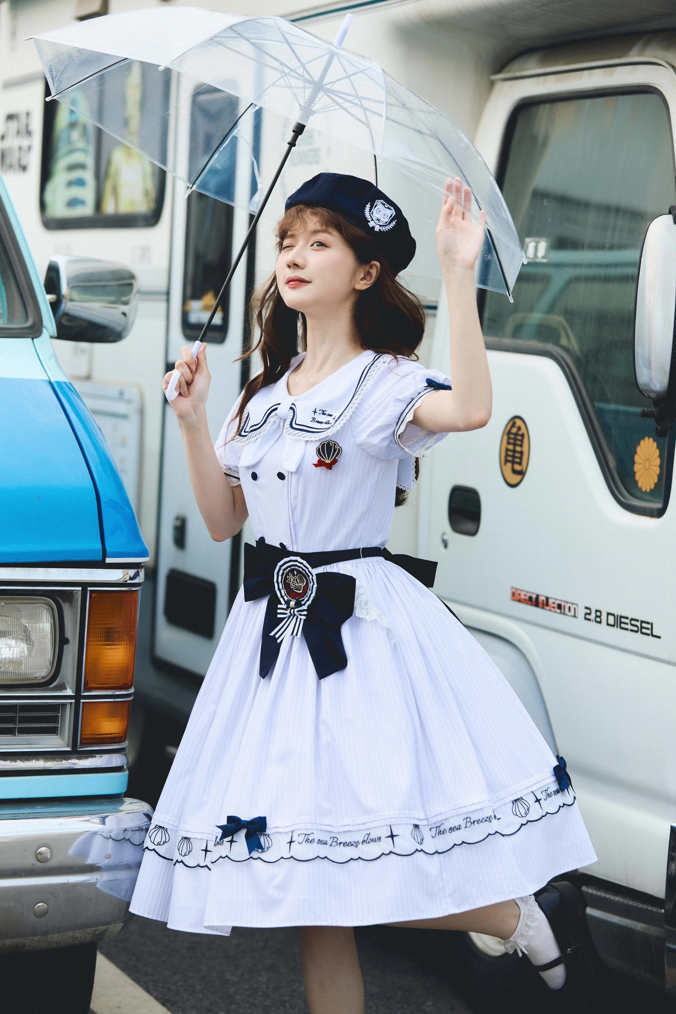 【再販・受注予約6/11まで】The Sea Breeze Blows マリンワンピース