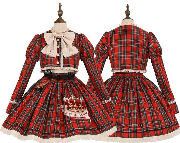 Crown of Thistles Checkered Mini Skirt