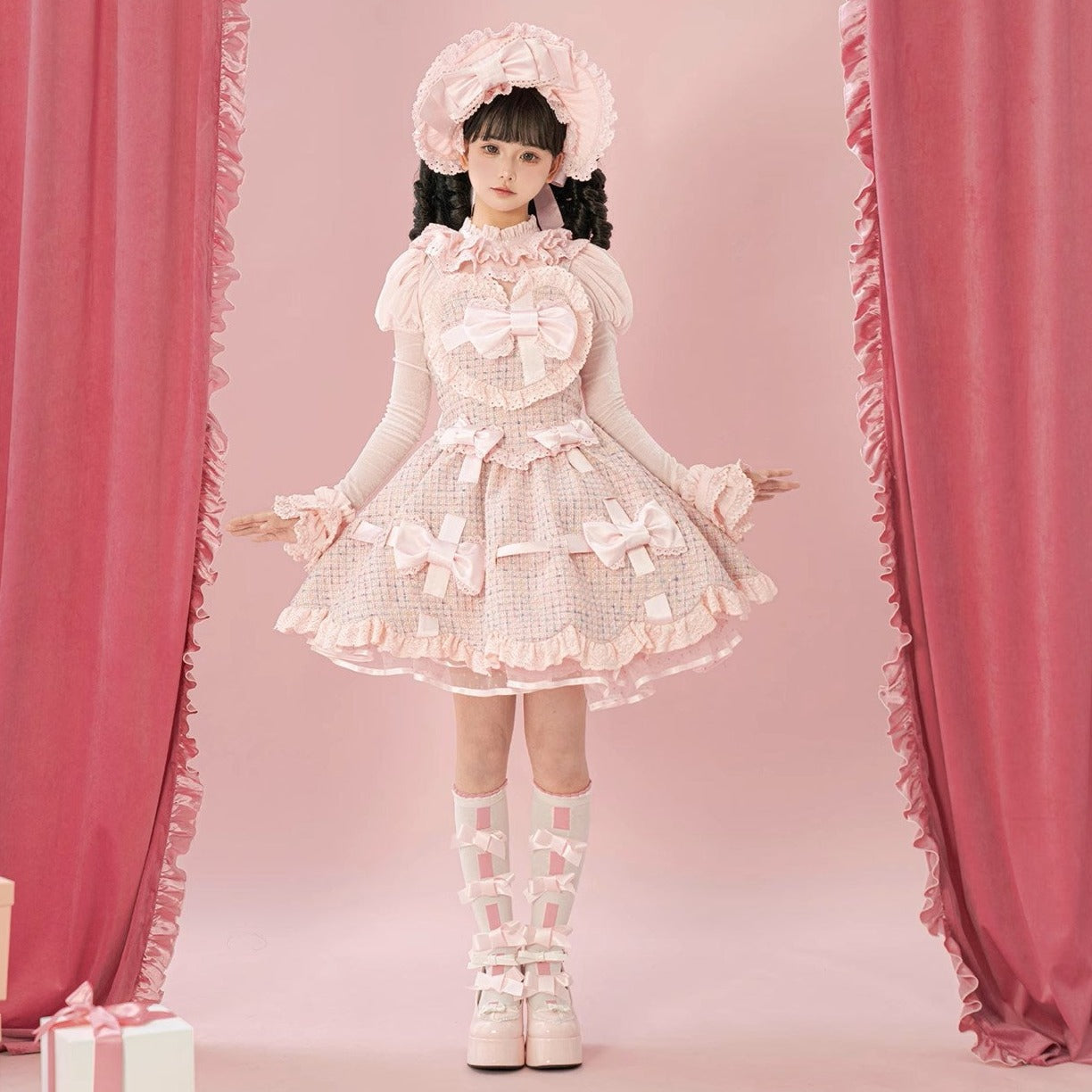 Ribbon Gift Box Long Sleeve Top