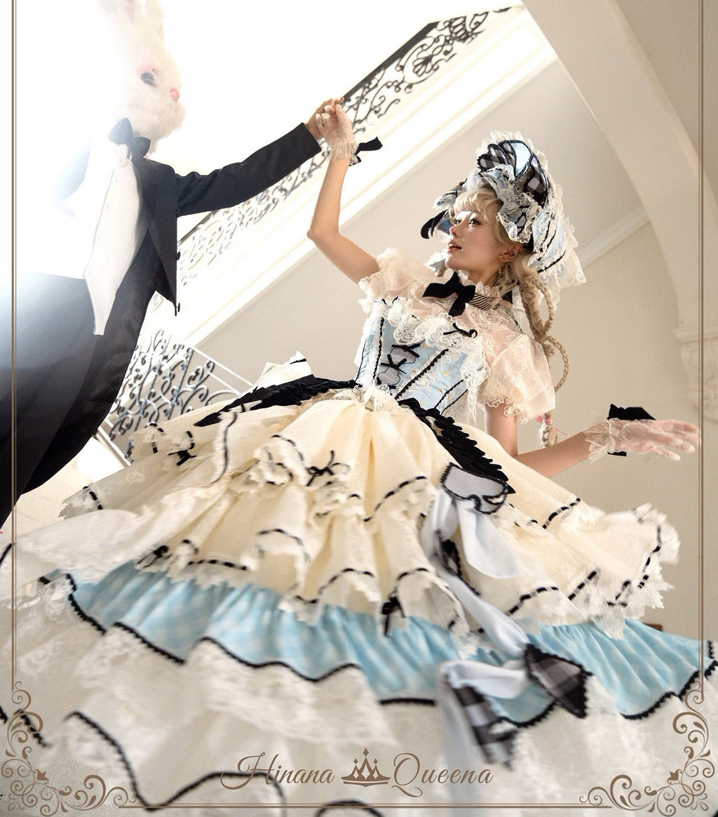 【再販・受注予約8/8まで】Dream Alice ラグジュアリーセットアップ／アリスブルー／ロング丈