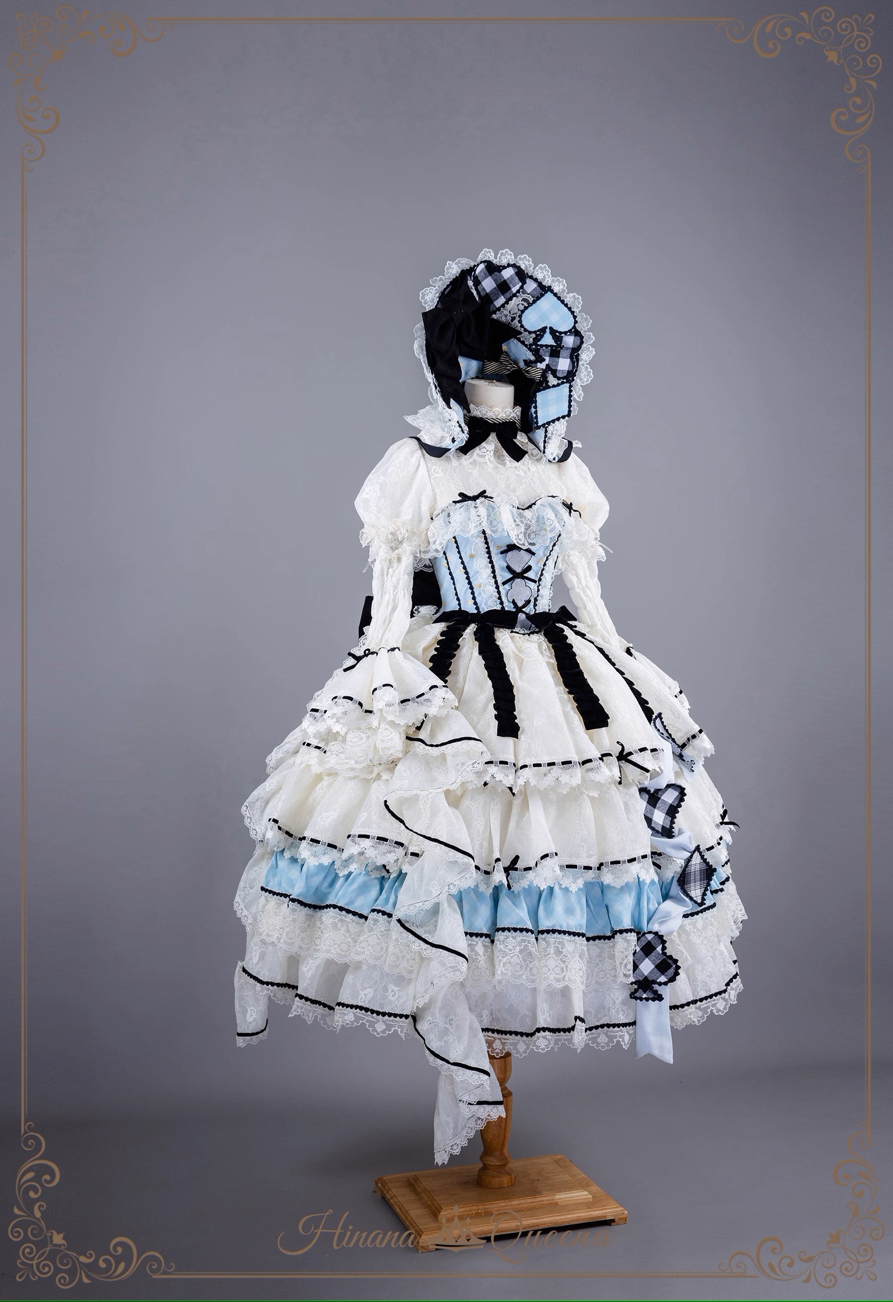 【再販・受注予約8/8まで】Dream Alice ラグジュアリーセットアップ／アリスブルー／ロング丈