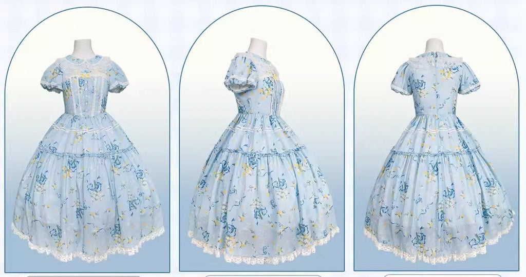 【再販・受注予約7/16まで】Daisy and Sky 半袖ワンピース