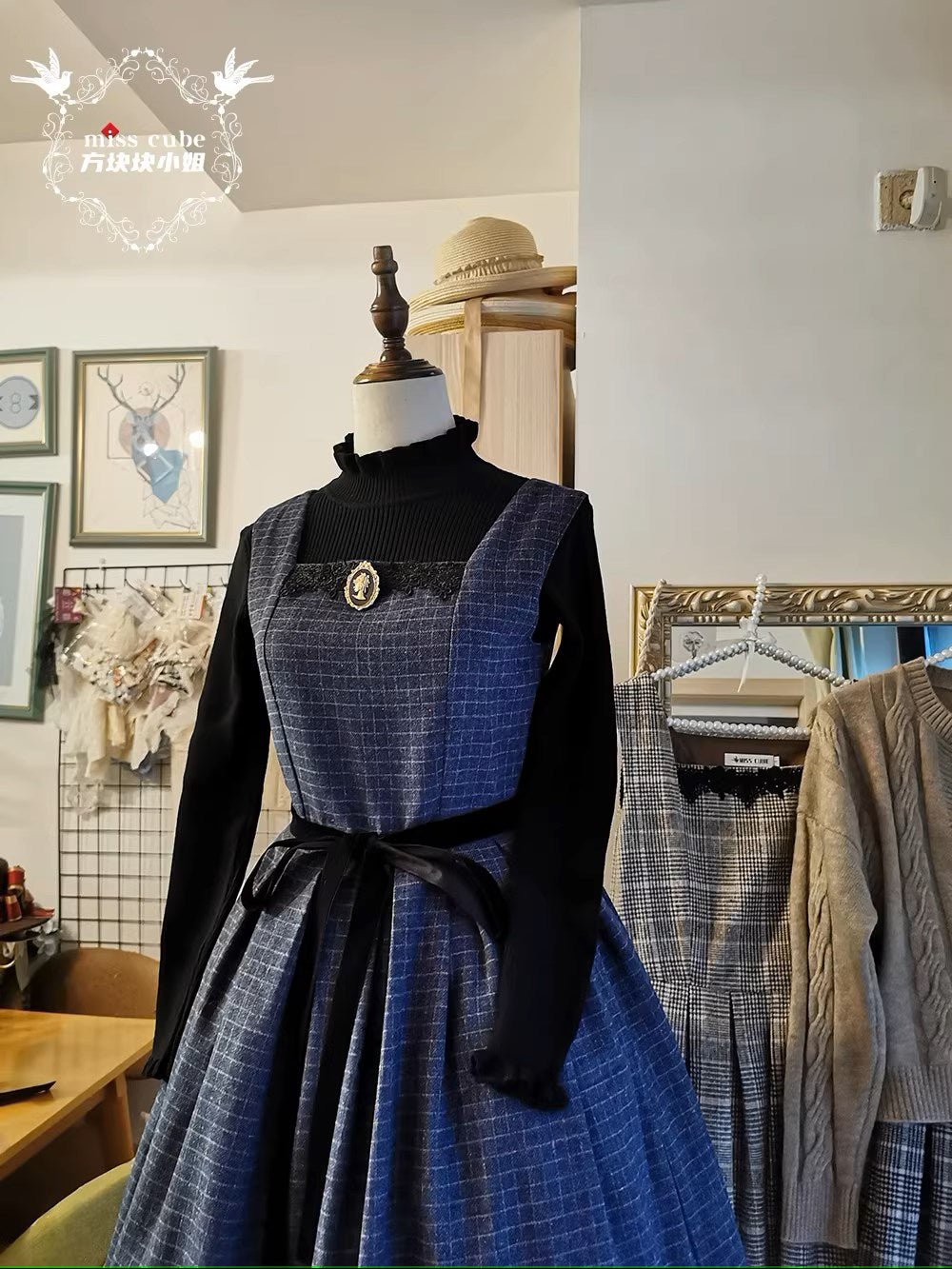 【予約販売】Earl Gray チェックのジャンパースカート