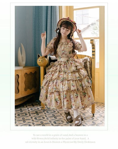 【再販・受注予約5/18まで】Camellia Berry 半袖セットアップ・ロング丈