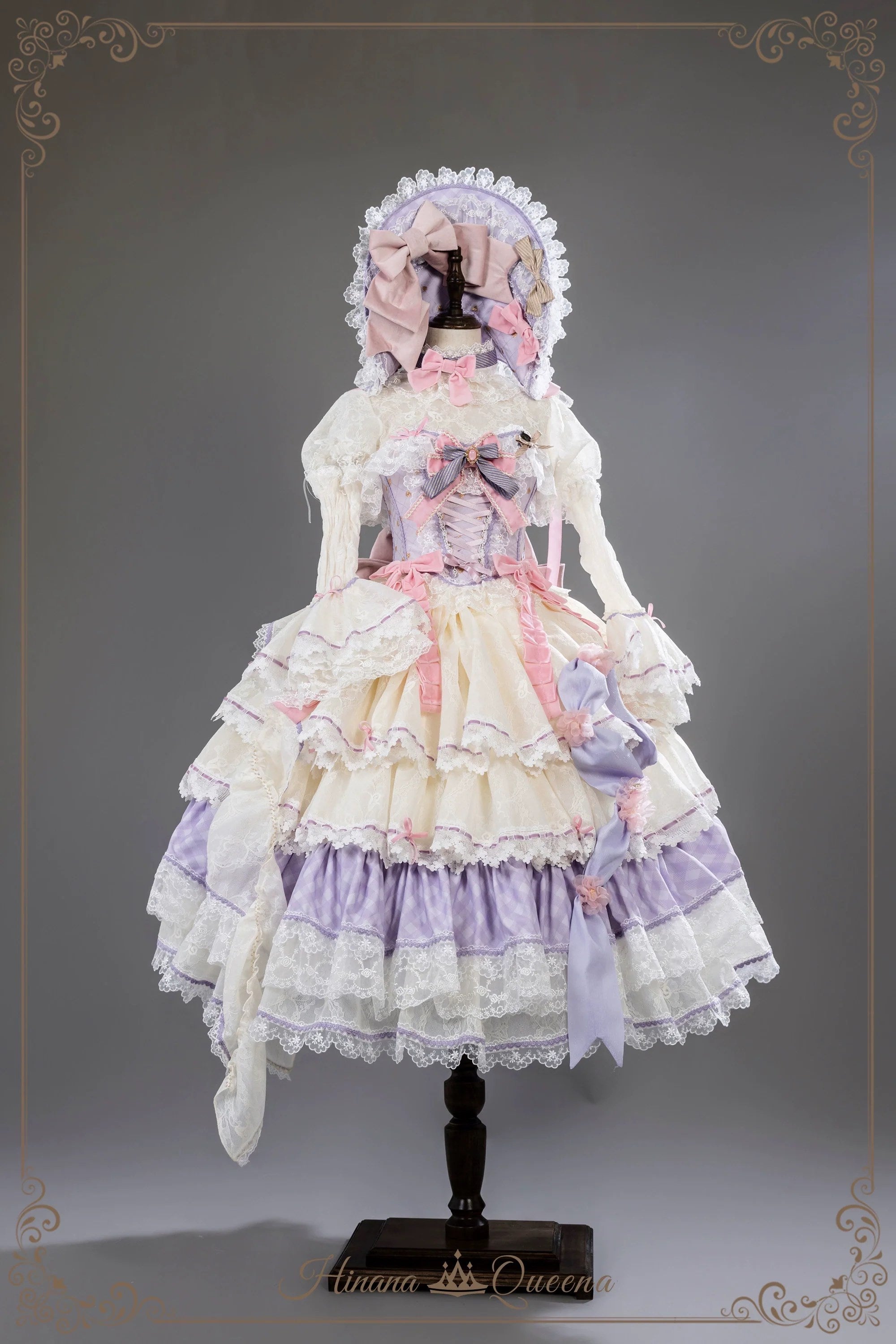 【再販・受注予約8/8まで】Dream Alice ラグジュアリーセットアップ／パープル／ロング丈