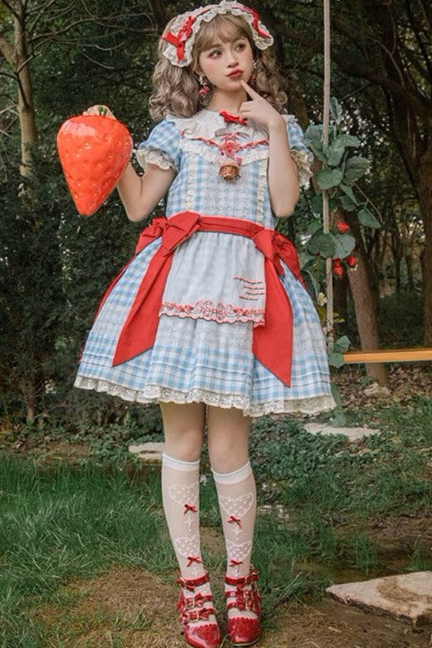 Strawberry Basket 丸襟ワンピース
