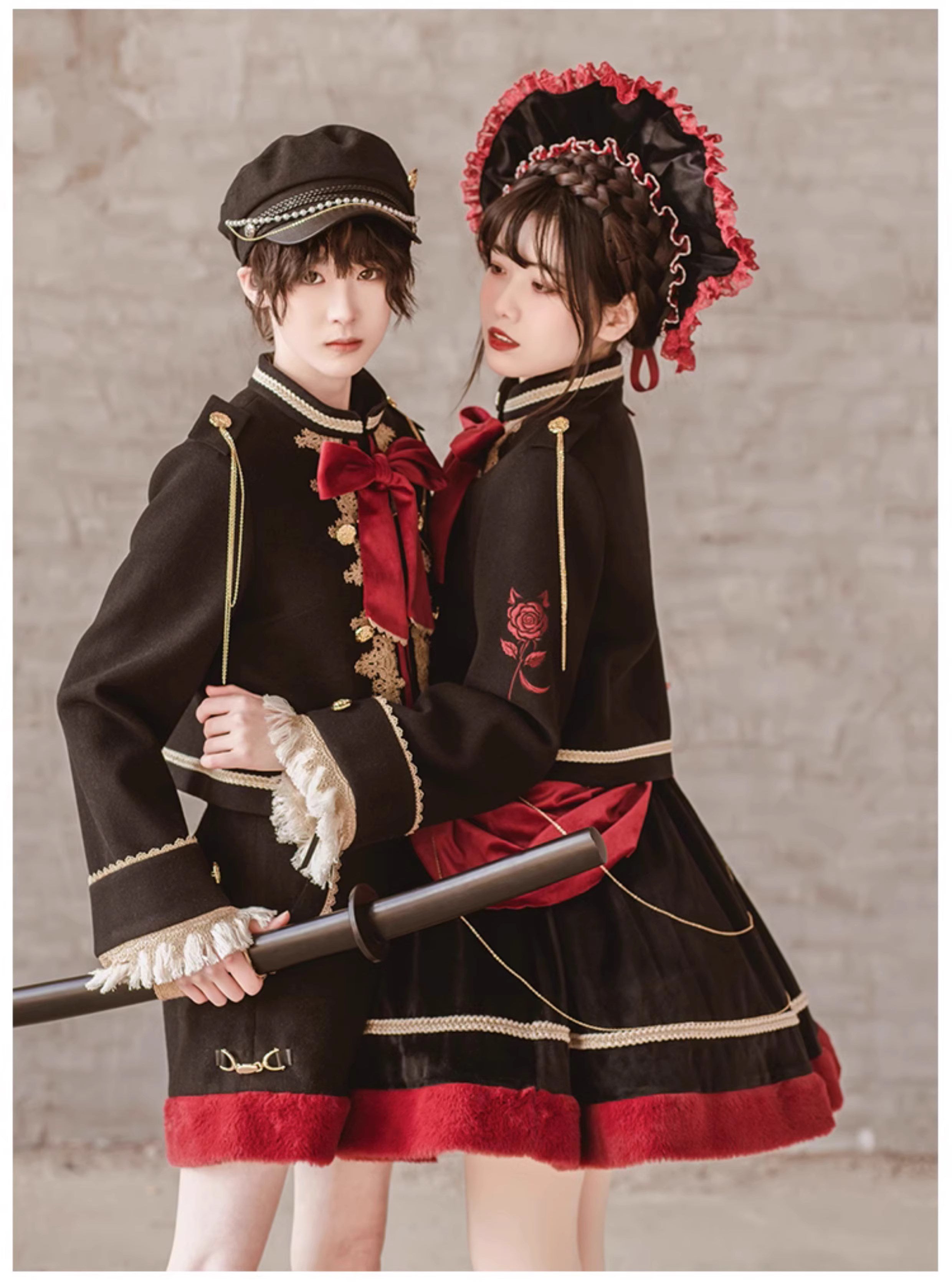Baroque Anemone Bloomジャンパースカート ブラック-