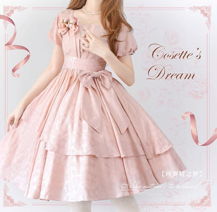 【販売期間終了】Cosette's Dream ジャガード織ワンピース