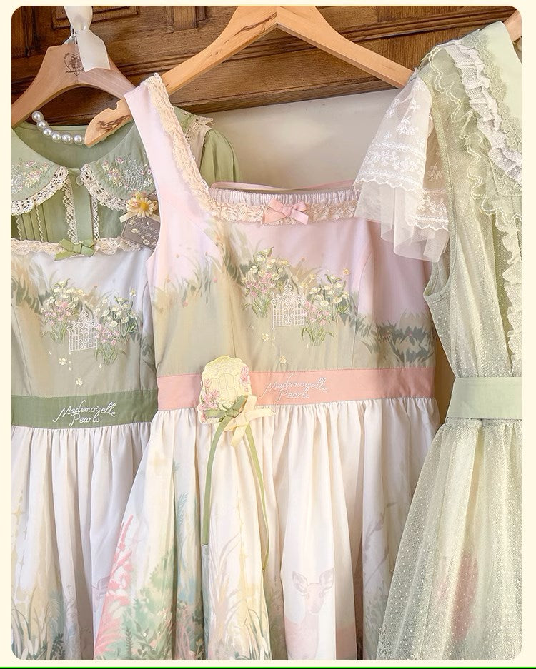 【再販・受注予約2/12まで】Fragrant Grass プリントジャンパースカート