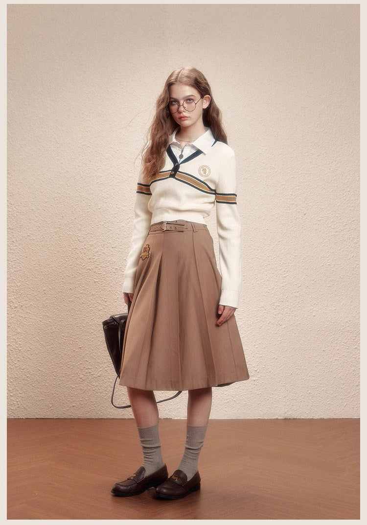 [Pre-order] Hogwarts School of Witchcraft and Wizardry Lined Midi Length Slit Skirt