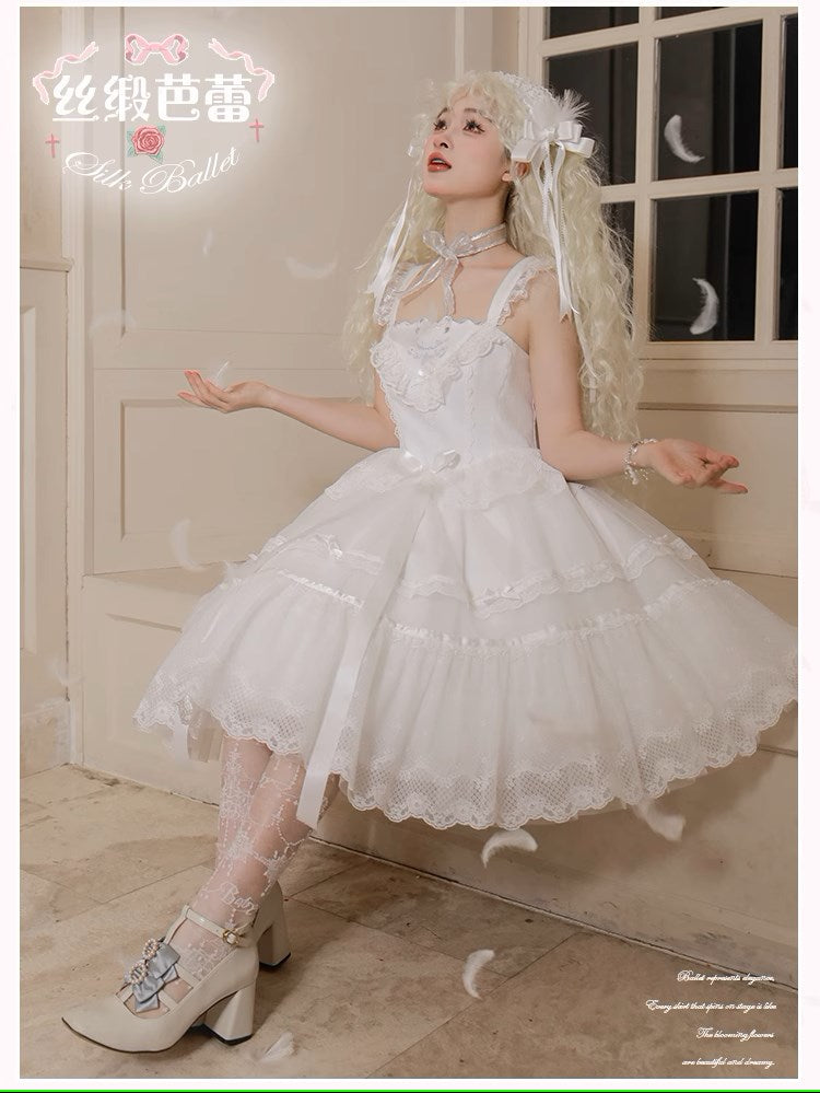 【受注予約1/23まで】Silk Ballet ジャンパースカート・ミドル丈