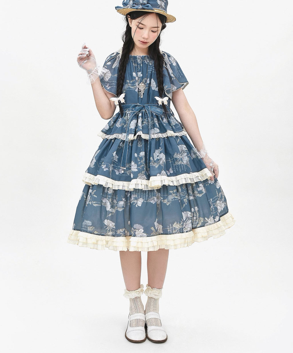 Withered Flowers 3 Tiered Dress