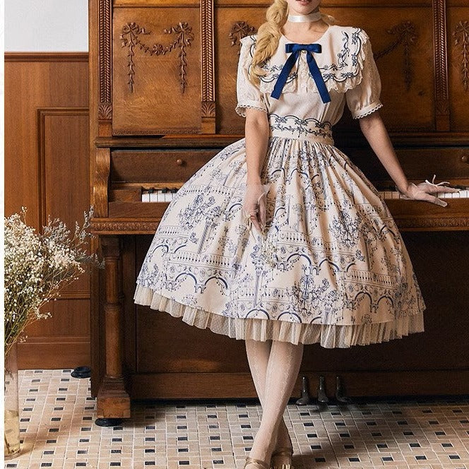Opera Theater print skirt