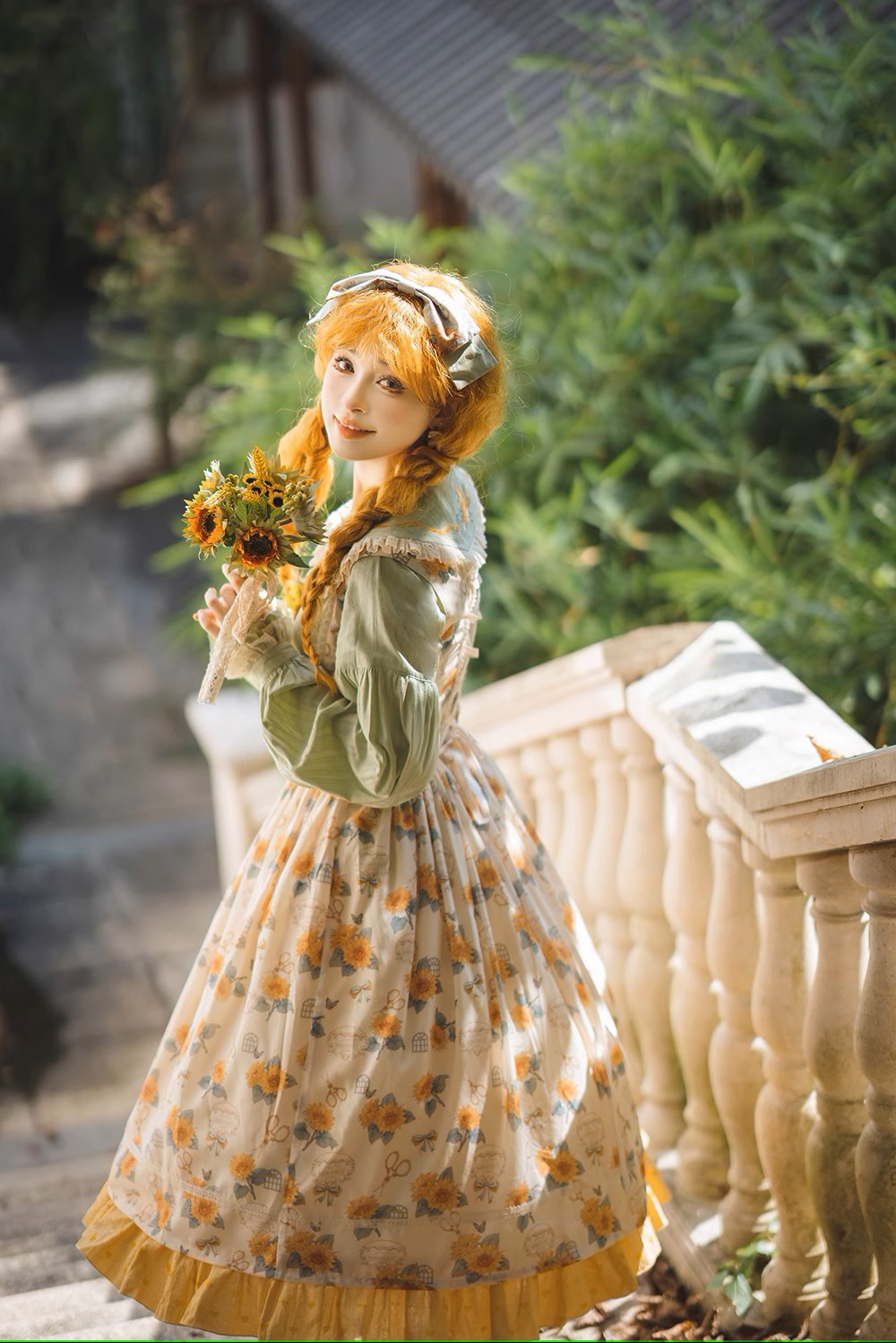 【予約販売】Gardening Sunflower コルセットジャンパースカート