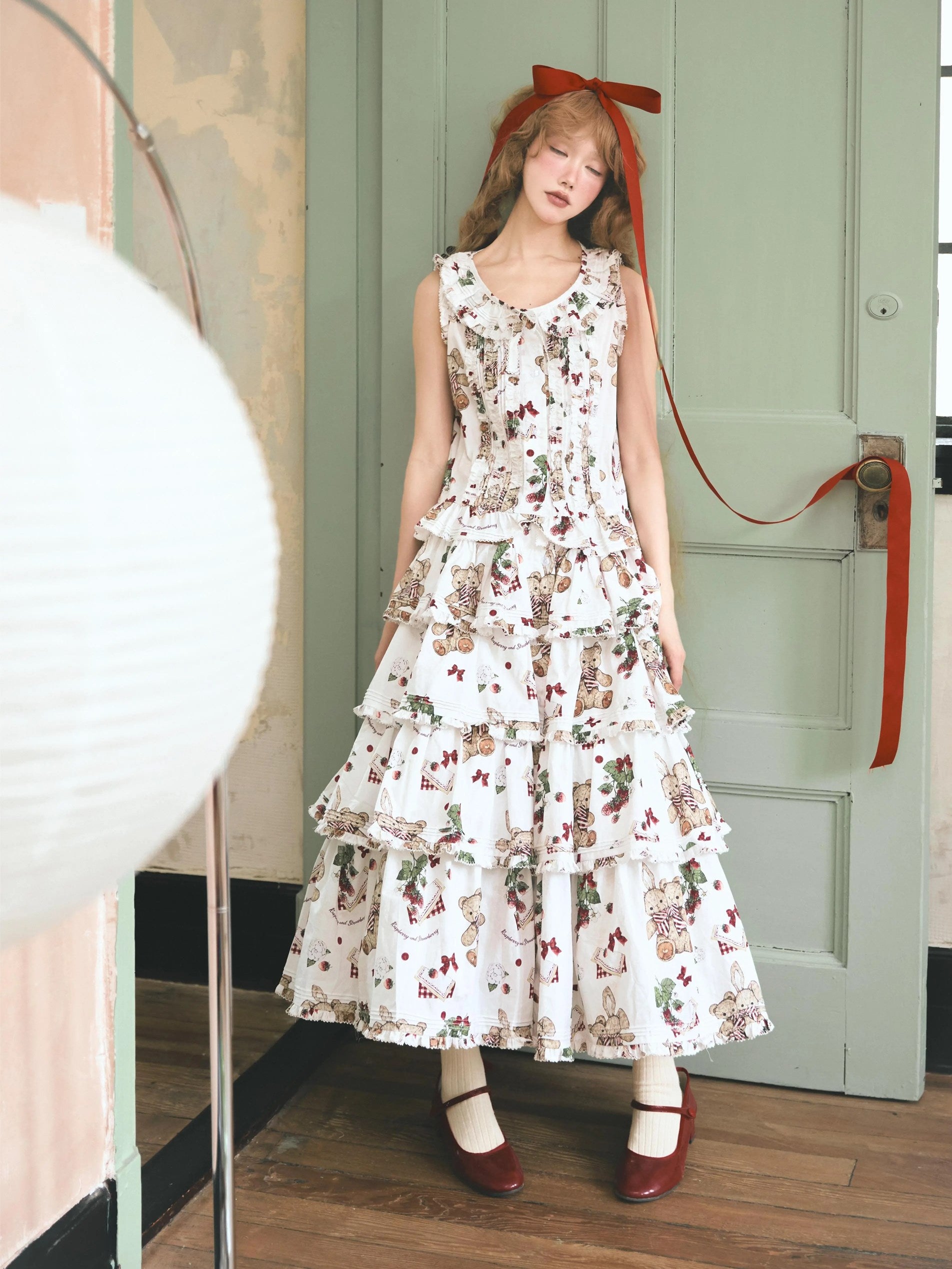 【再販・受注予約5/18まで】Camellia Berry ノースリーブセットアップ・ショート丈