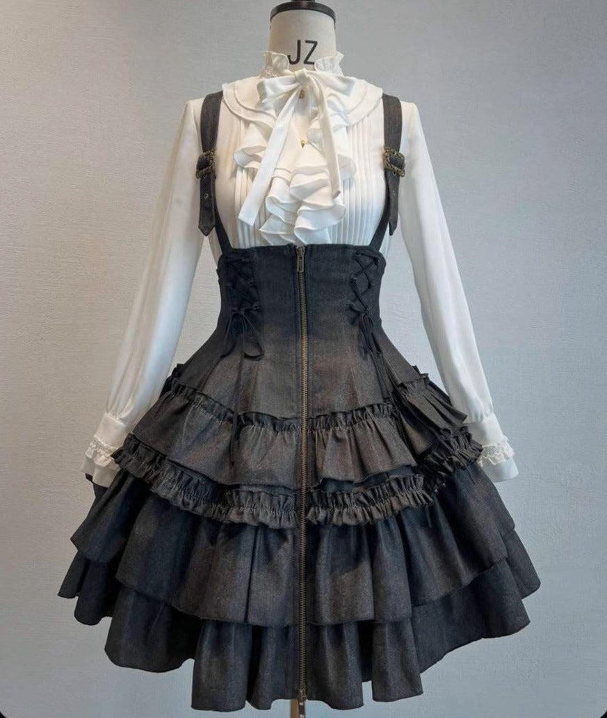 [Sale period ended] Rose Heart frill jumper skirt