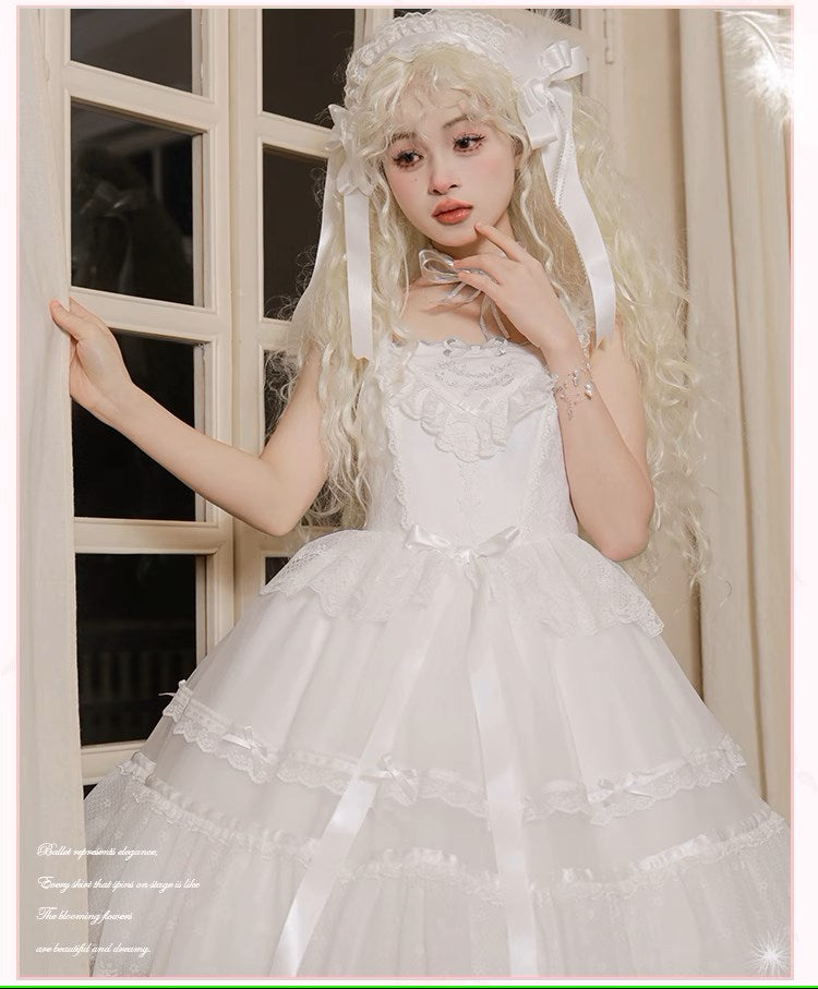 【受注予約1/23まで】Silk Ballet ジャンパースカート・ミドル丈