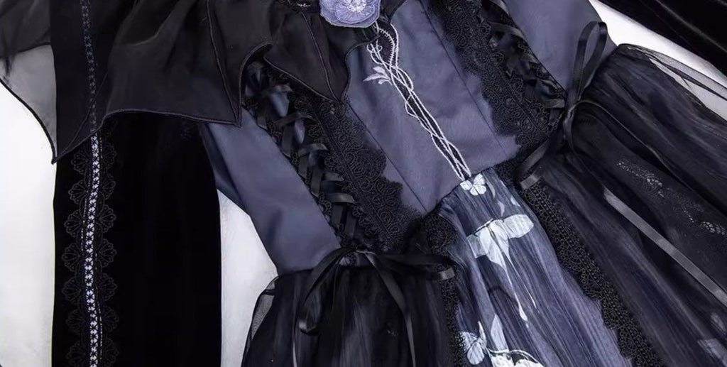 [Sale period has ended] Dark Night Beauty Layered Dress