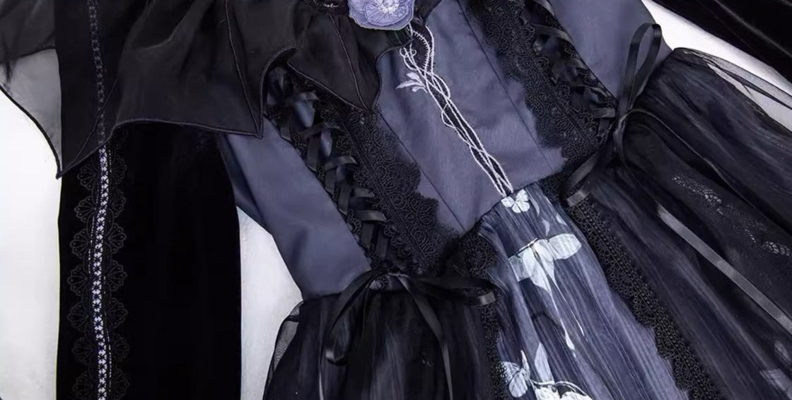[Sale period has ended] Dark Night Beauty Layered Dress
