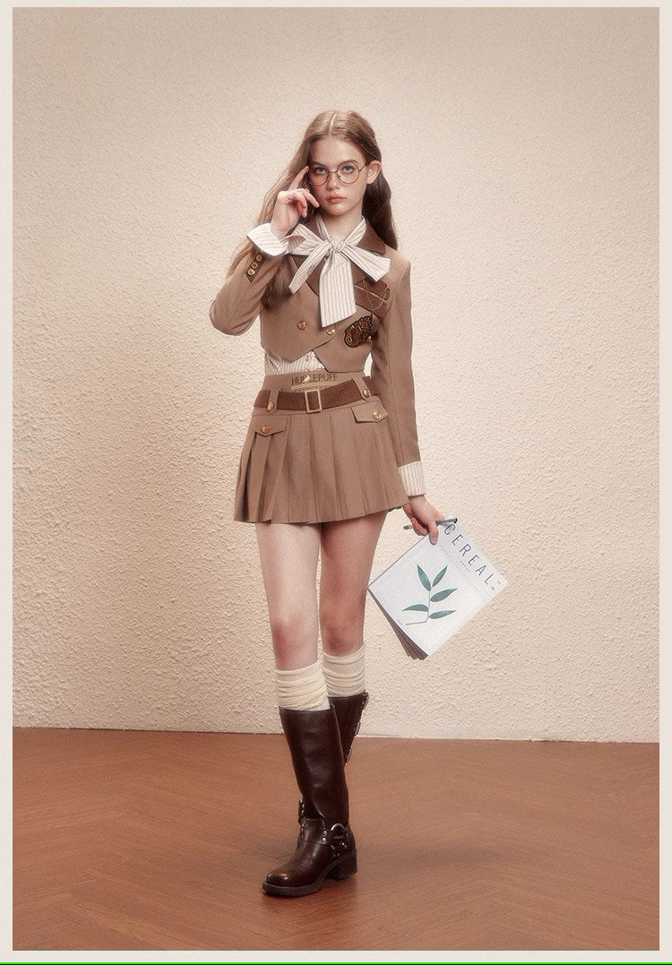 [Pre-order] Hogwarts School of Witchcraft and Wizardry Ribbon Tie Stripe Blouse