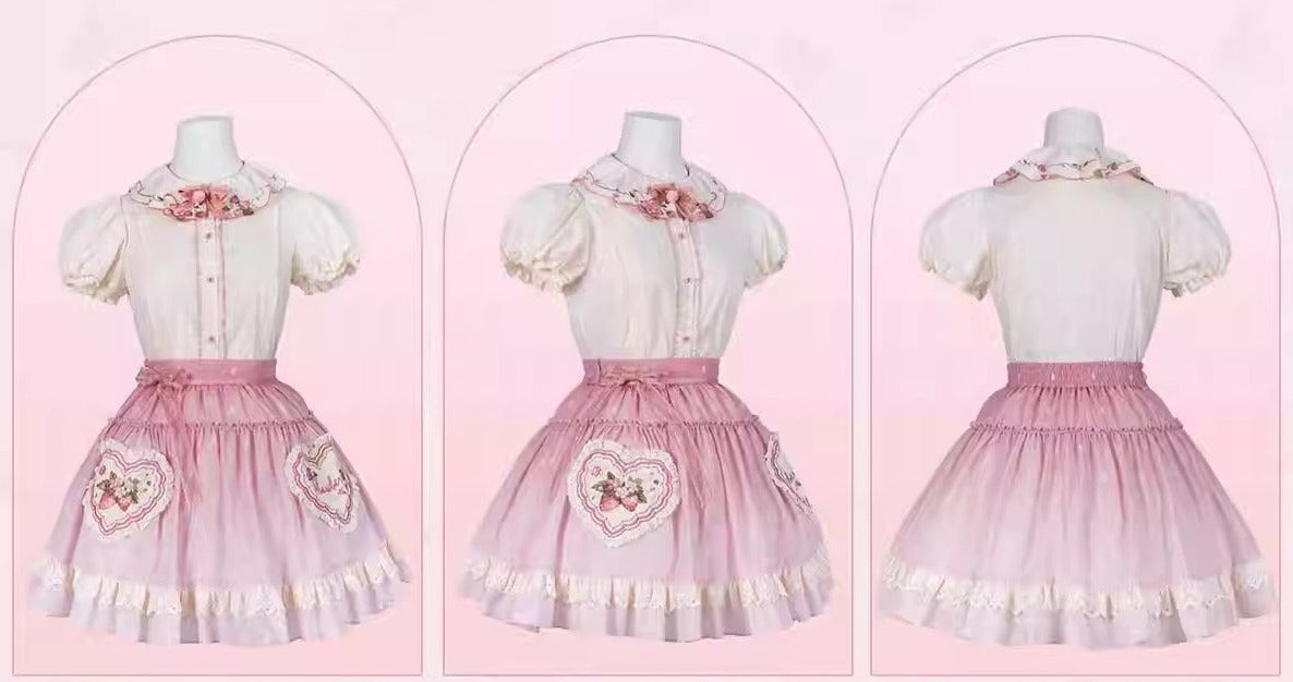 Strawberry Chiffon スカート【ハートタイプ＆プリントタイプ】