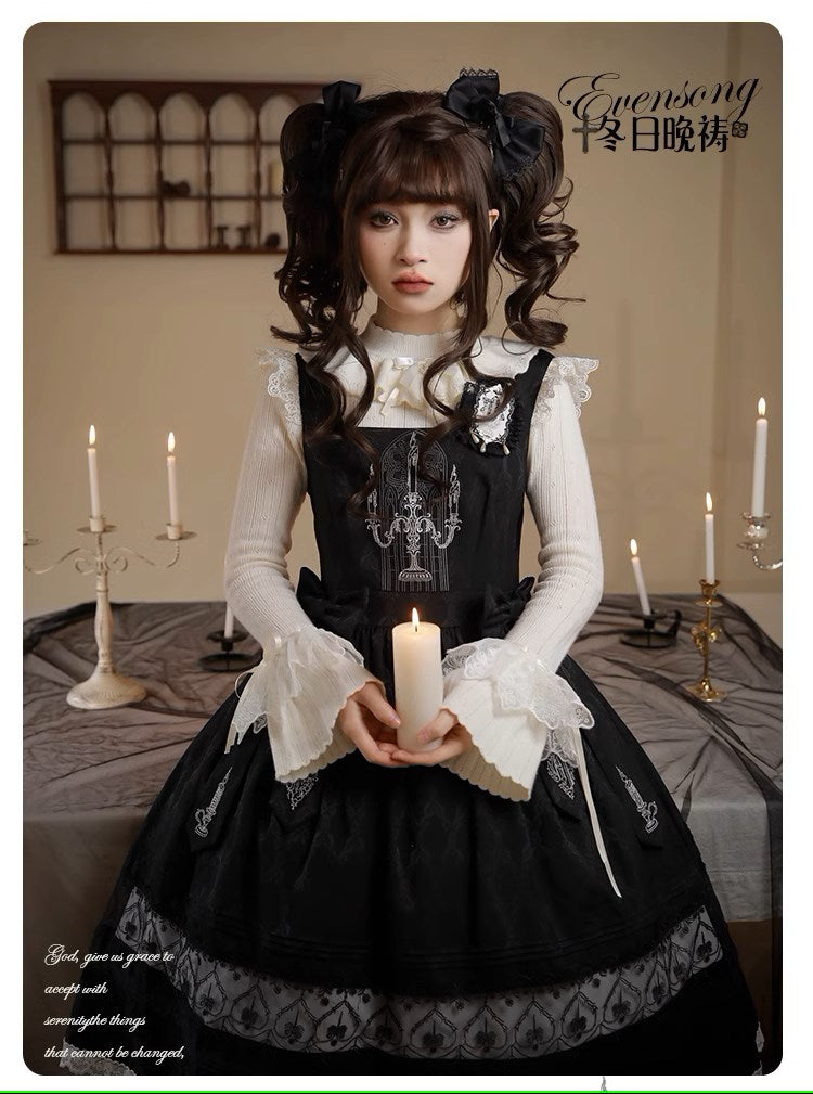 [Resale/Pre-orders available until 11/3] Evensong ribbon jumper skirt