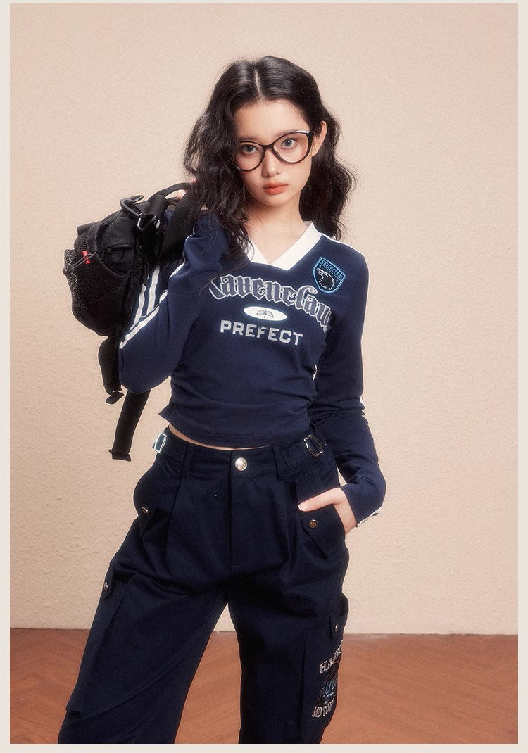 [Pre-order] Hogwarts School of Witchcraft and Wizardry V-neck stretch pullover
