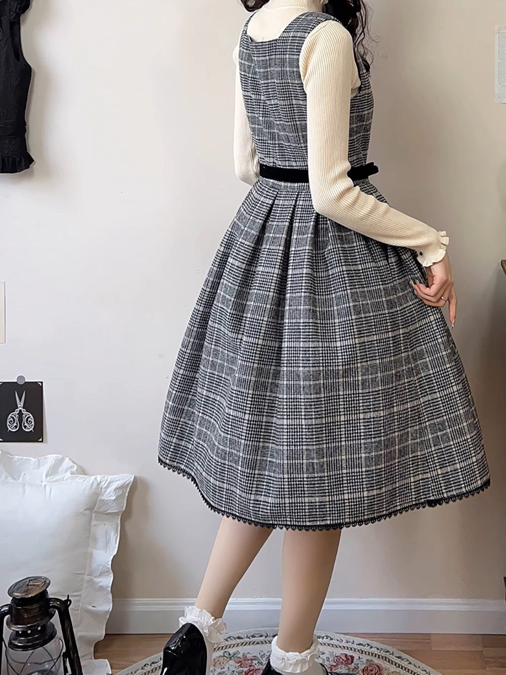 【予約販売】Earl Gray チェックのジャンパースカート