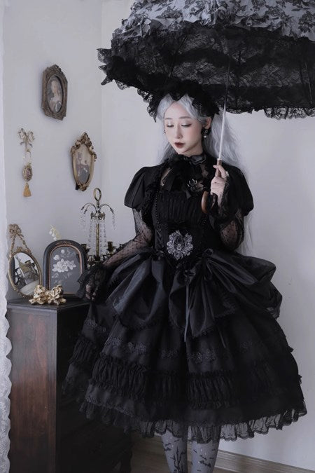 [Pre-orders available until 9/29] Moonlit Night Spider Jumper Skirt, 2 types, long length