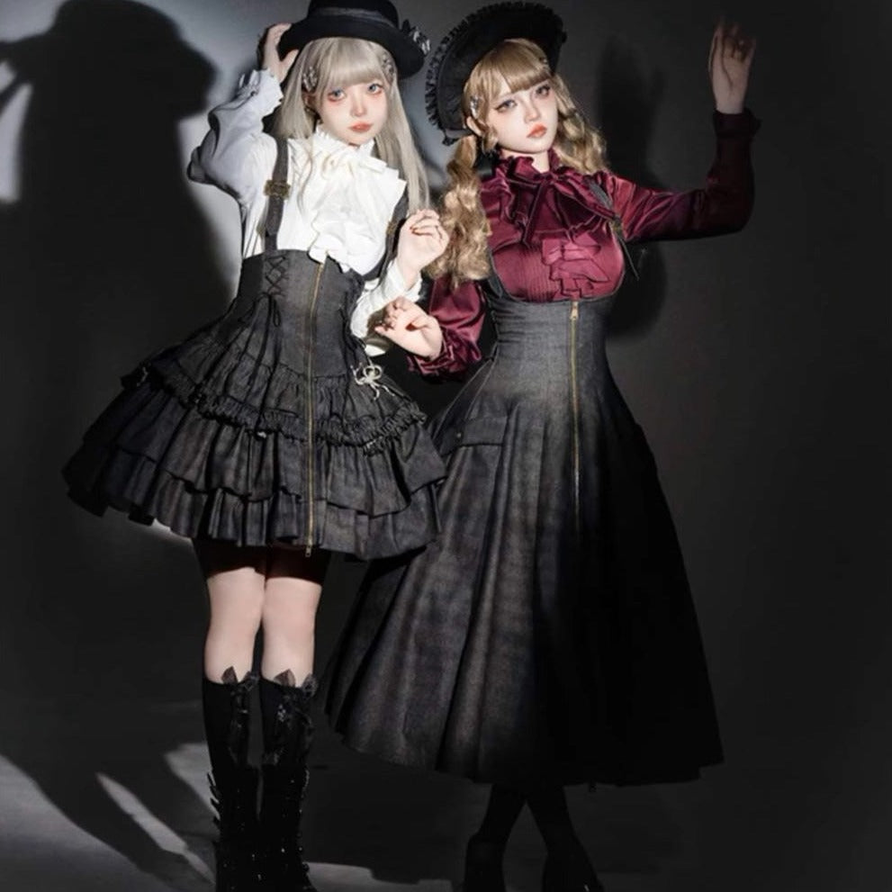 [Pre-orders available until 3/10] Rose Heart Tiered Mini Jumper Skirt