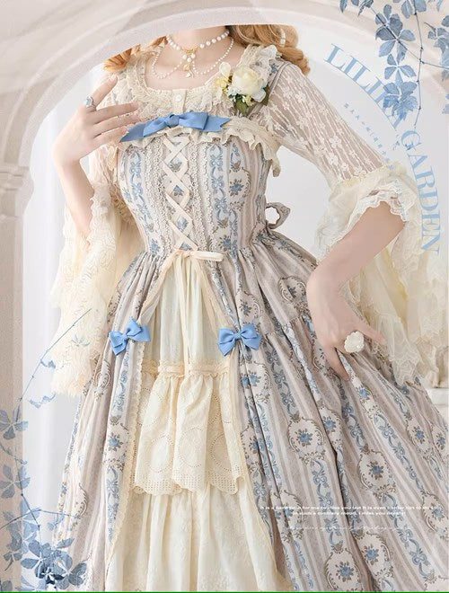 【予約販売】Lilica Garden 花柄ジャンパースカート