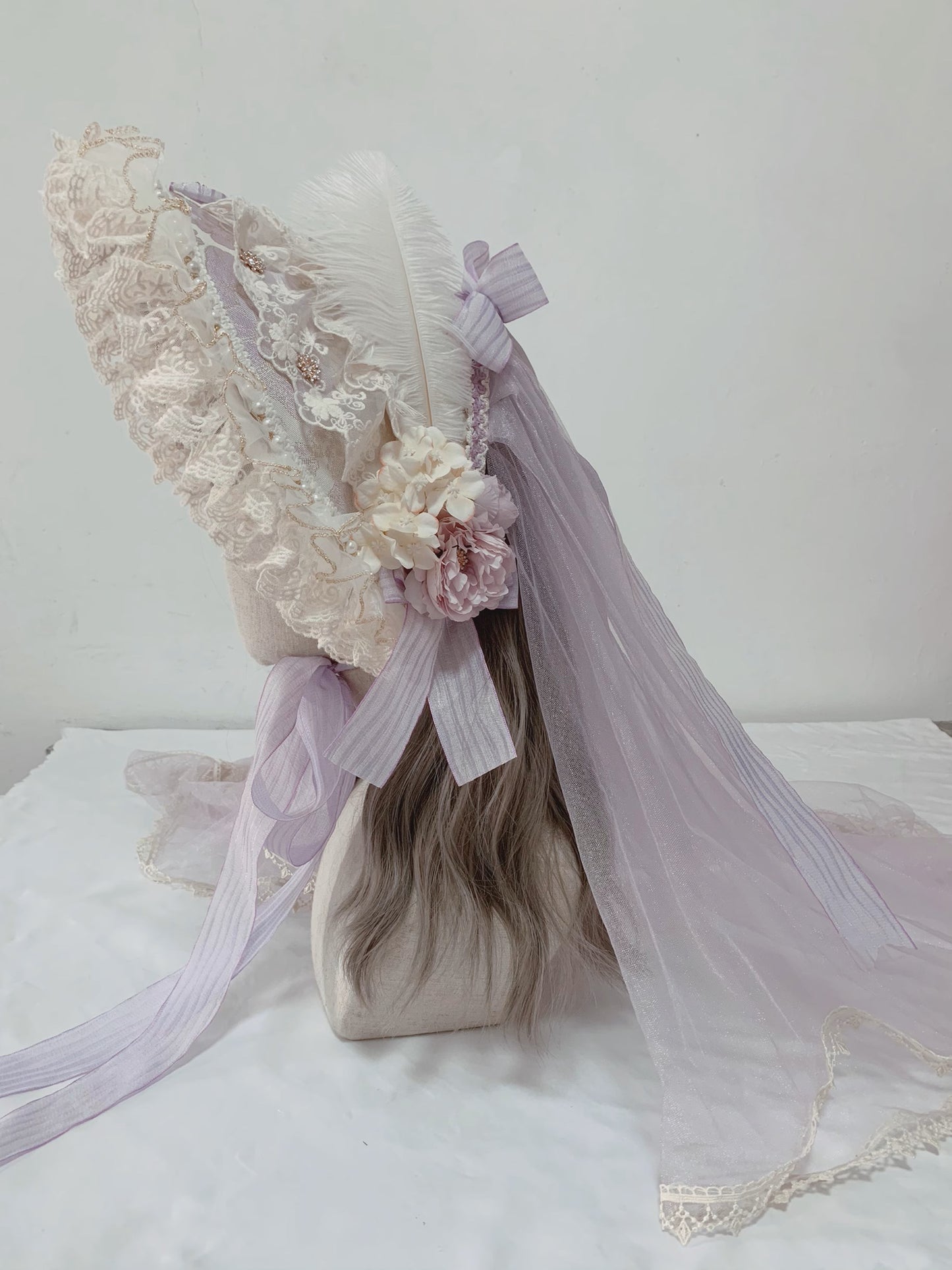 [Simultaneous purchase only] Spring Praise Bonnet Choker Gloves (Purple)