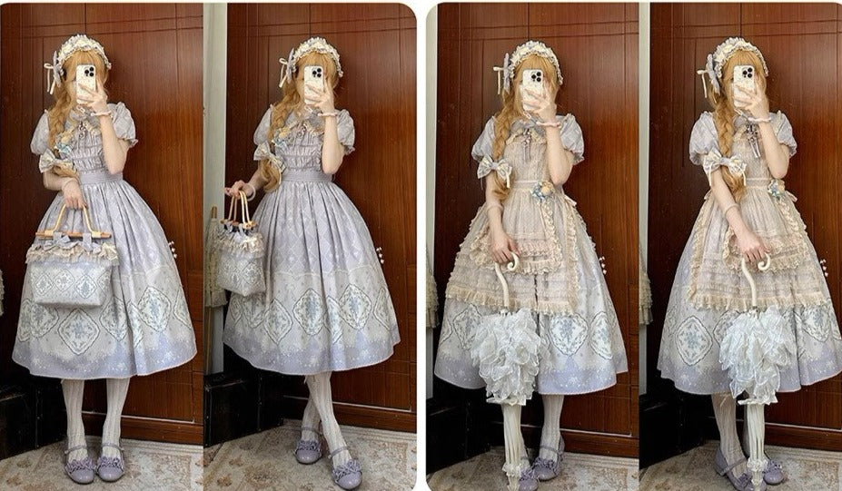 Forget Me Not パステルカラーのプリントワンピース