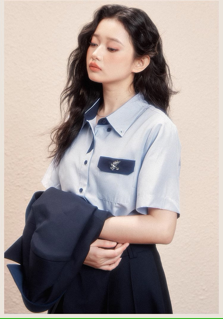 [Pre-order] Hogwarts School of Witchcraft and Wizardry Loose Fit Short Sleeve Blouse