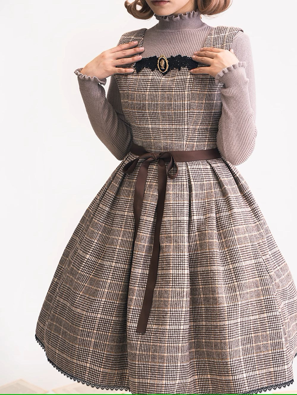 【予約販売】Earl Gray チェックのジャンパースカート