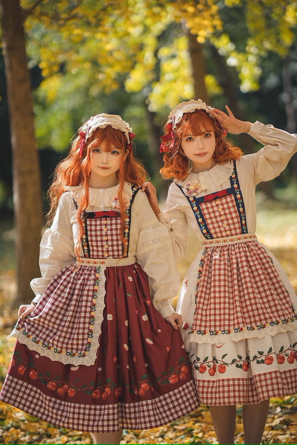 【予約販売】Apple Garden バイエルン風2wayサロペットスカート