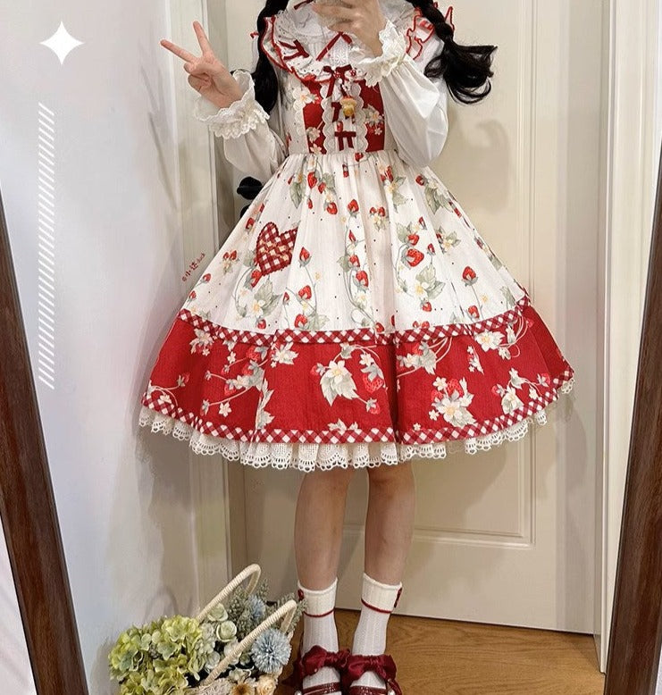 Strawberry Orchard 苺のジャンパースカート