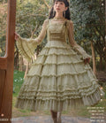 [Resale/Pre-orders available until 2/12] Fragrant Grass Polka Dot Tulle Jumper Skirt