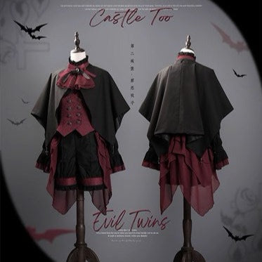 【受注予約7/11まで】Evil Twins Red 皇子系 ブラウス・ベスト・マント・パンツ【4点購入で10%オフ】