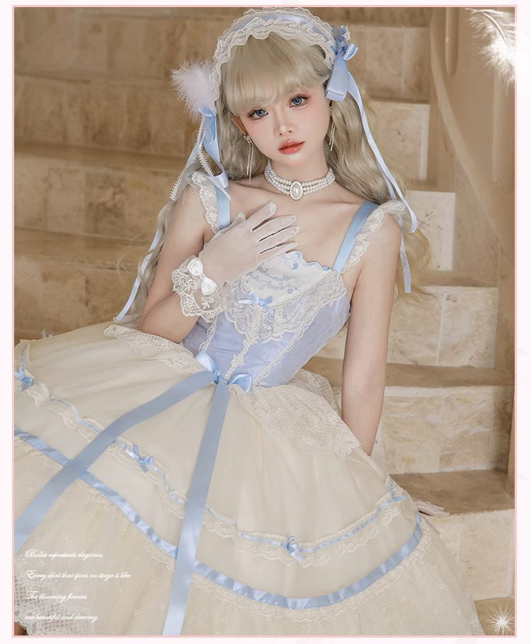 【受注予約1/23まで】Silk Ballet ジャンパースカート・ミドル丈